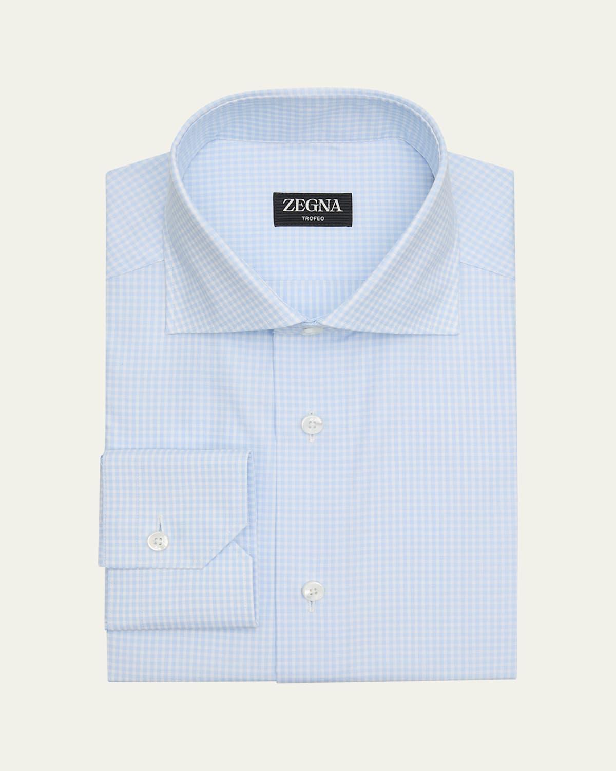 Mens Micro-Check Trofeo Cotton Dress Shirt Product Image