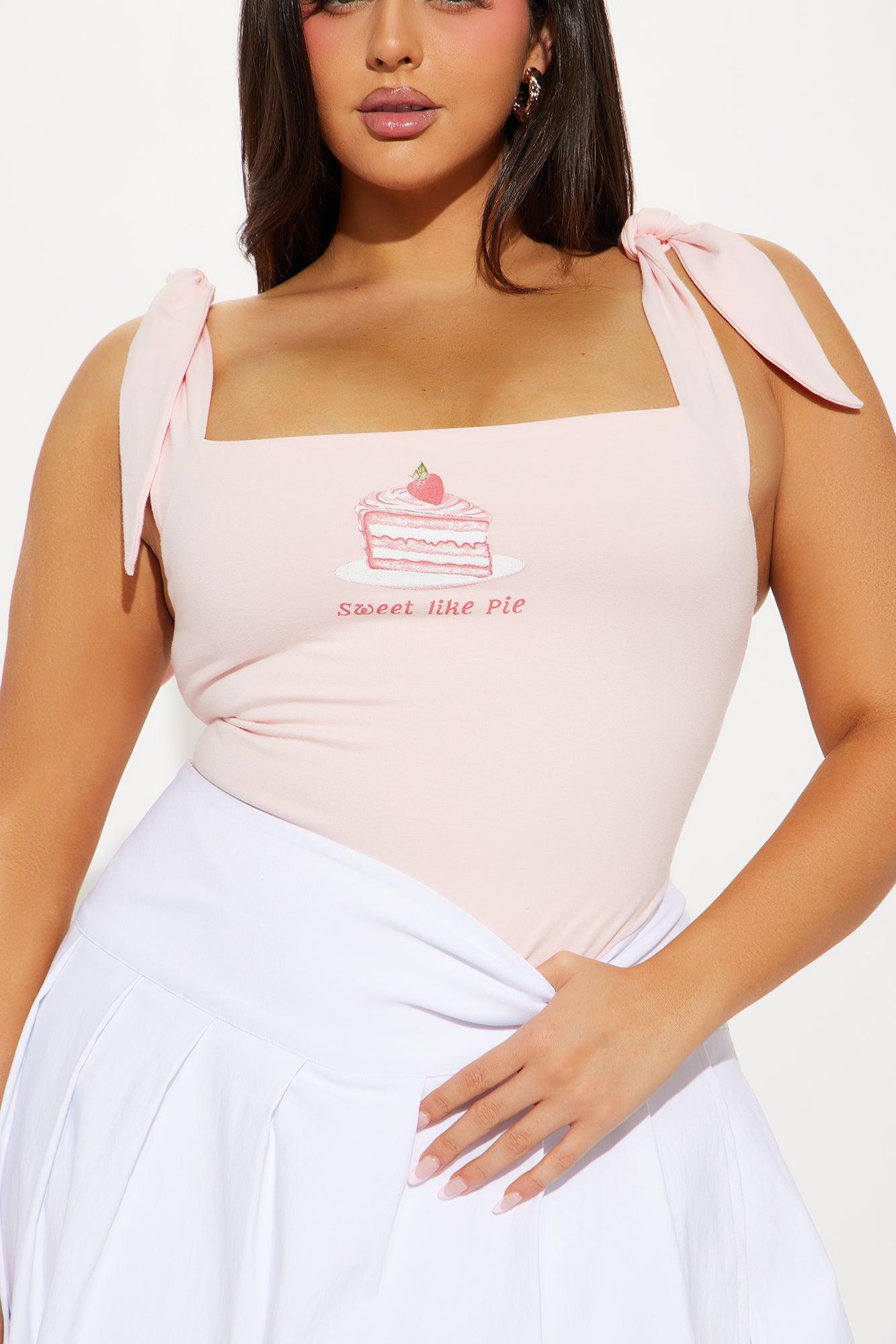The Sweetest Cherry Pie Bodysuit - Pink Product Image
