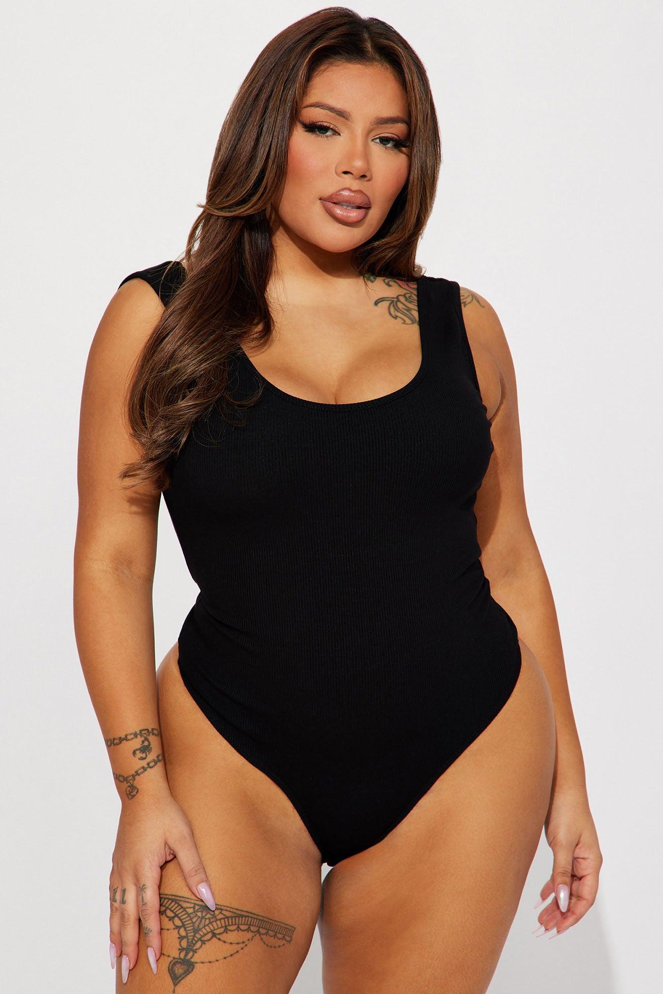 Sonya Low Back Snatched Bodysuit - Black Product Image