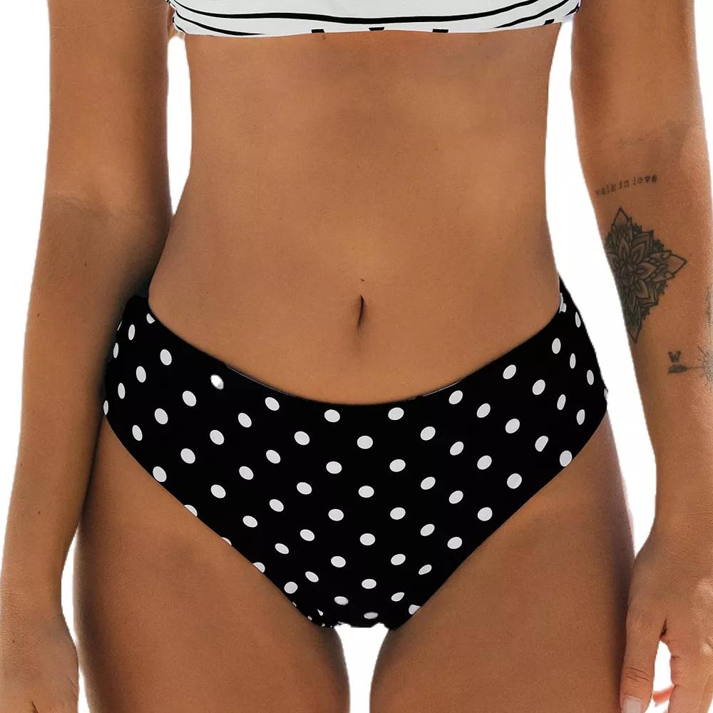 Cupshe Reversible Dot Bikini Bottoms, Women's, Size: Large Product Image