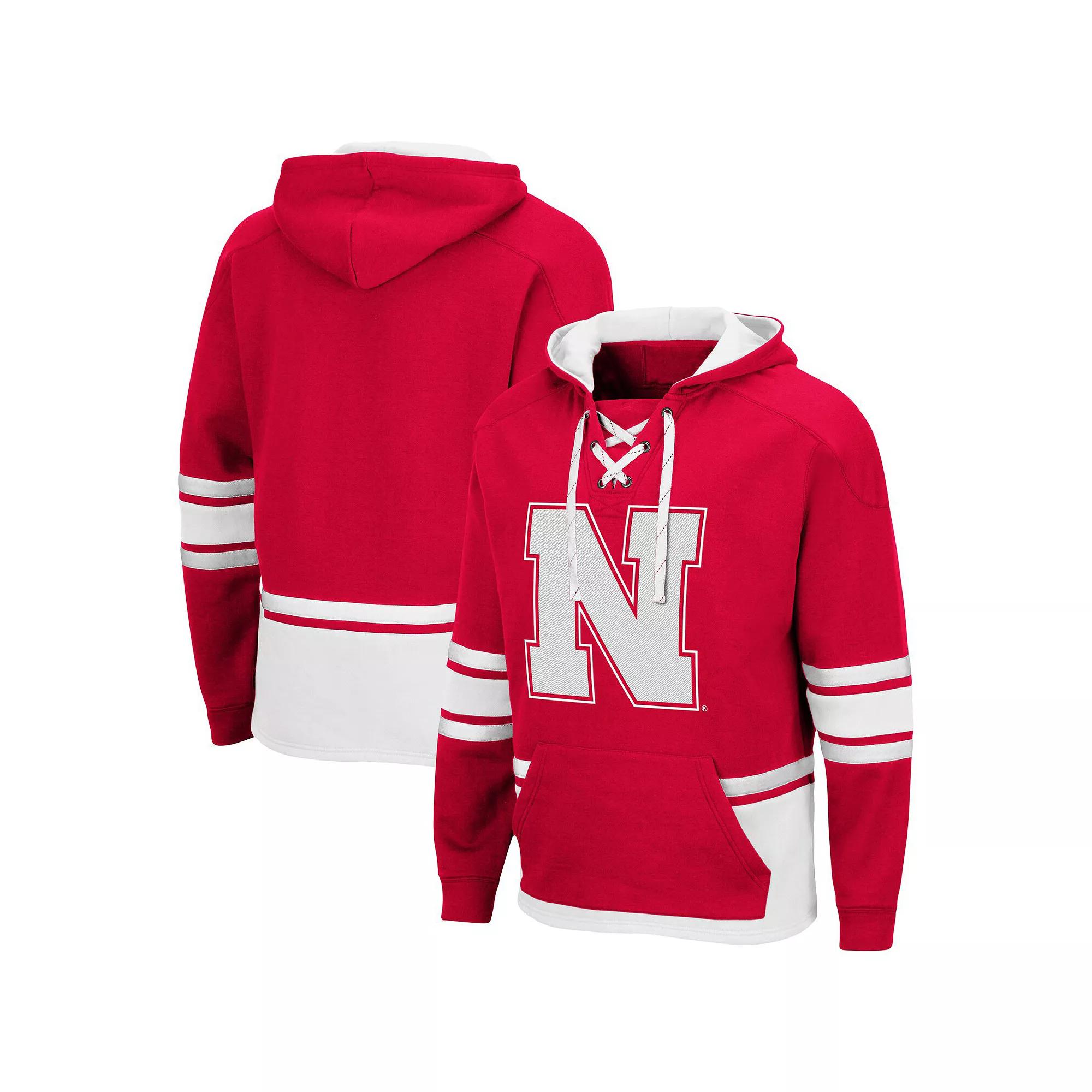 Men's Colosseum Scarlet Nebraska Huskers Lace Up 3.0 Pullover Hoodie,  Product Image