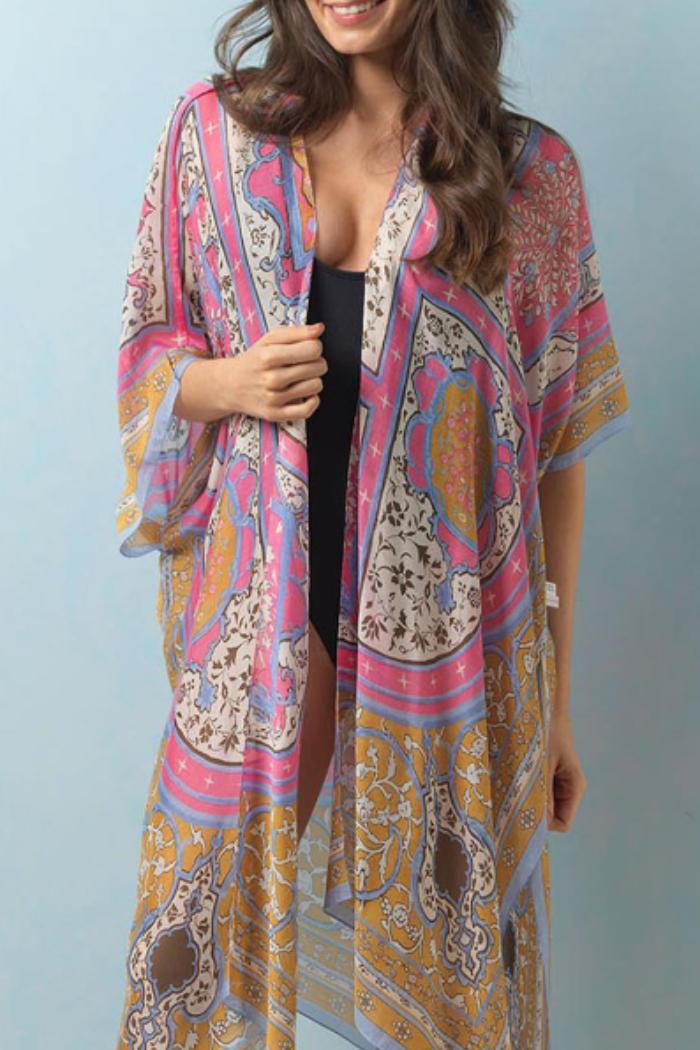 Viscose/Modal Long Kimono Product Image