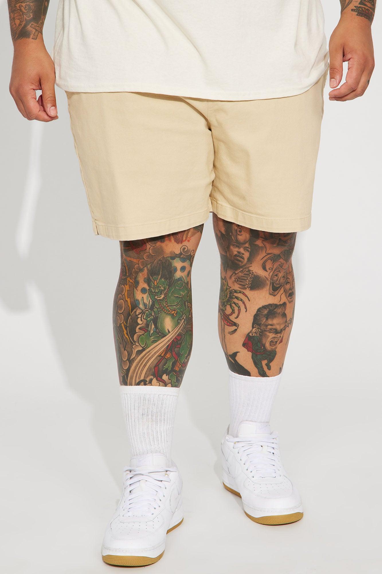 Twill Volley Shorts - Khaki Product Image