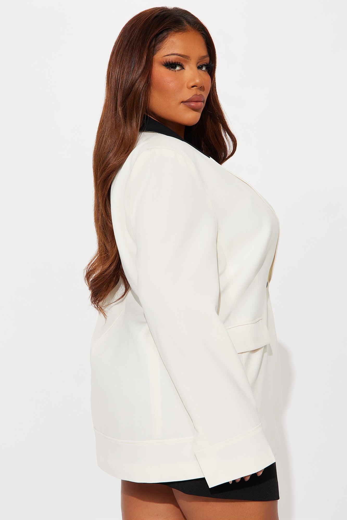 The Amalfi Fitted Blazer - Cream Female Product Image