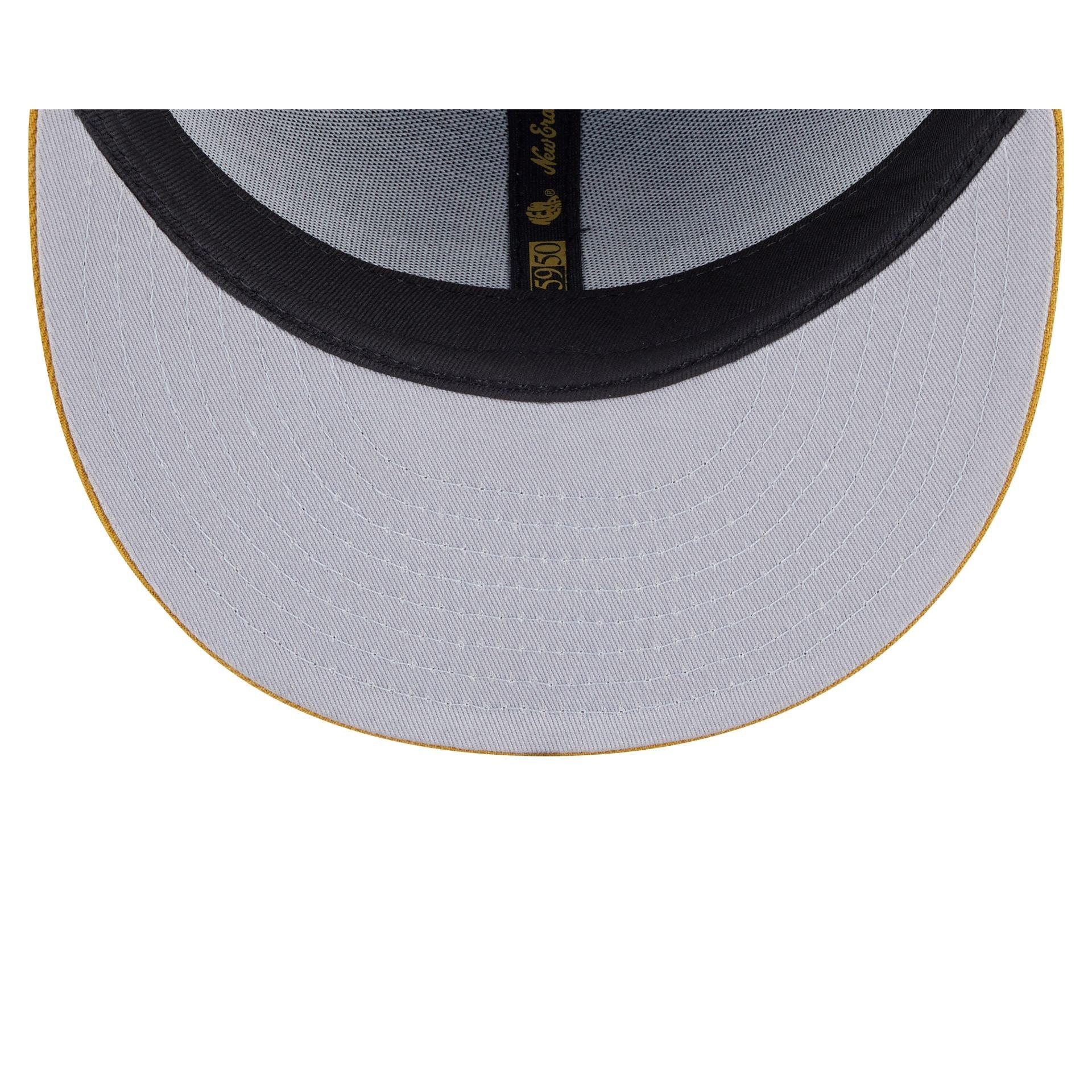 Cleveland Guardians Metallic Gold Logo 59FIFTY Fitted Hat Male Product Image