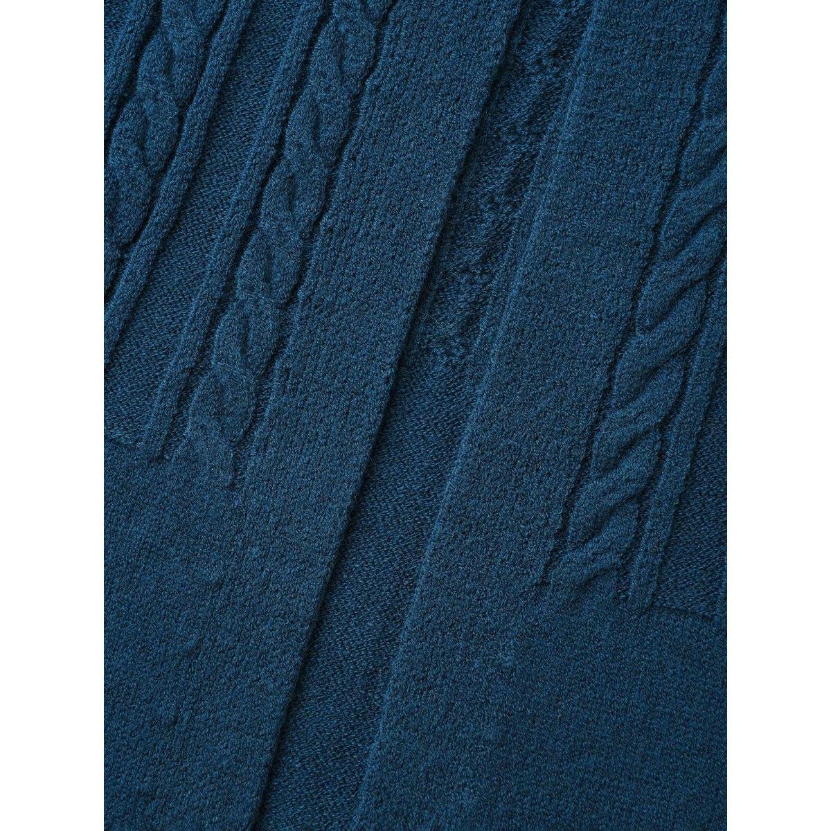 Plus Size Supersoft Essentials Cable Knit Open-Front Cardigan Aegean Women Casual Loose Long Sleeve Everyday Cardigans BloomChic 28/5X Product Image