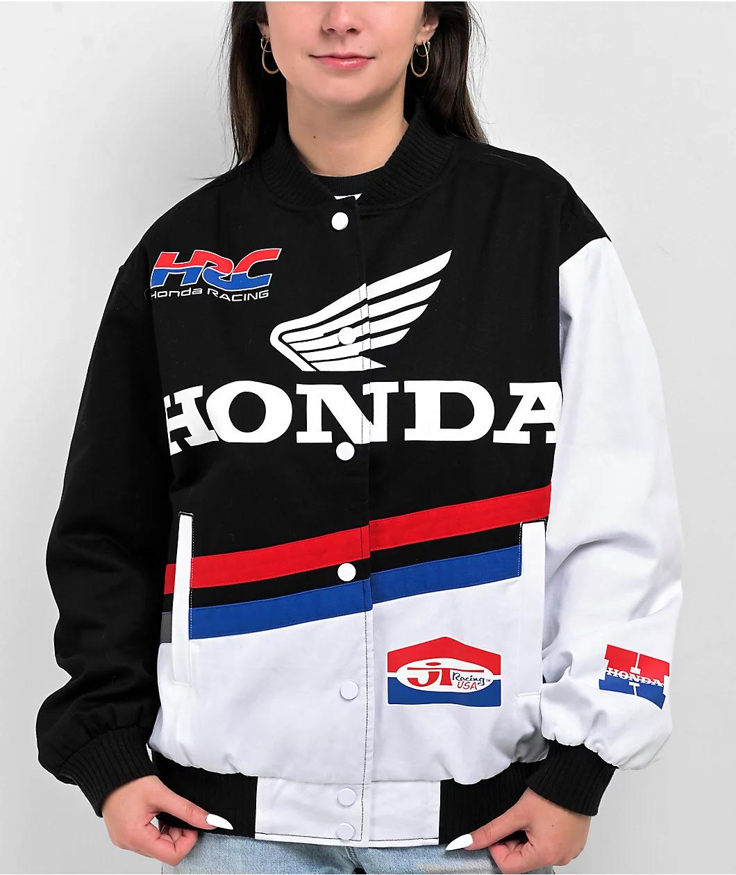 JT Racing x Honda Speed Black Racing Jacket  Product Image