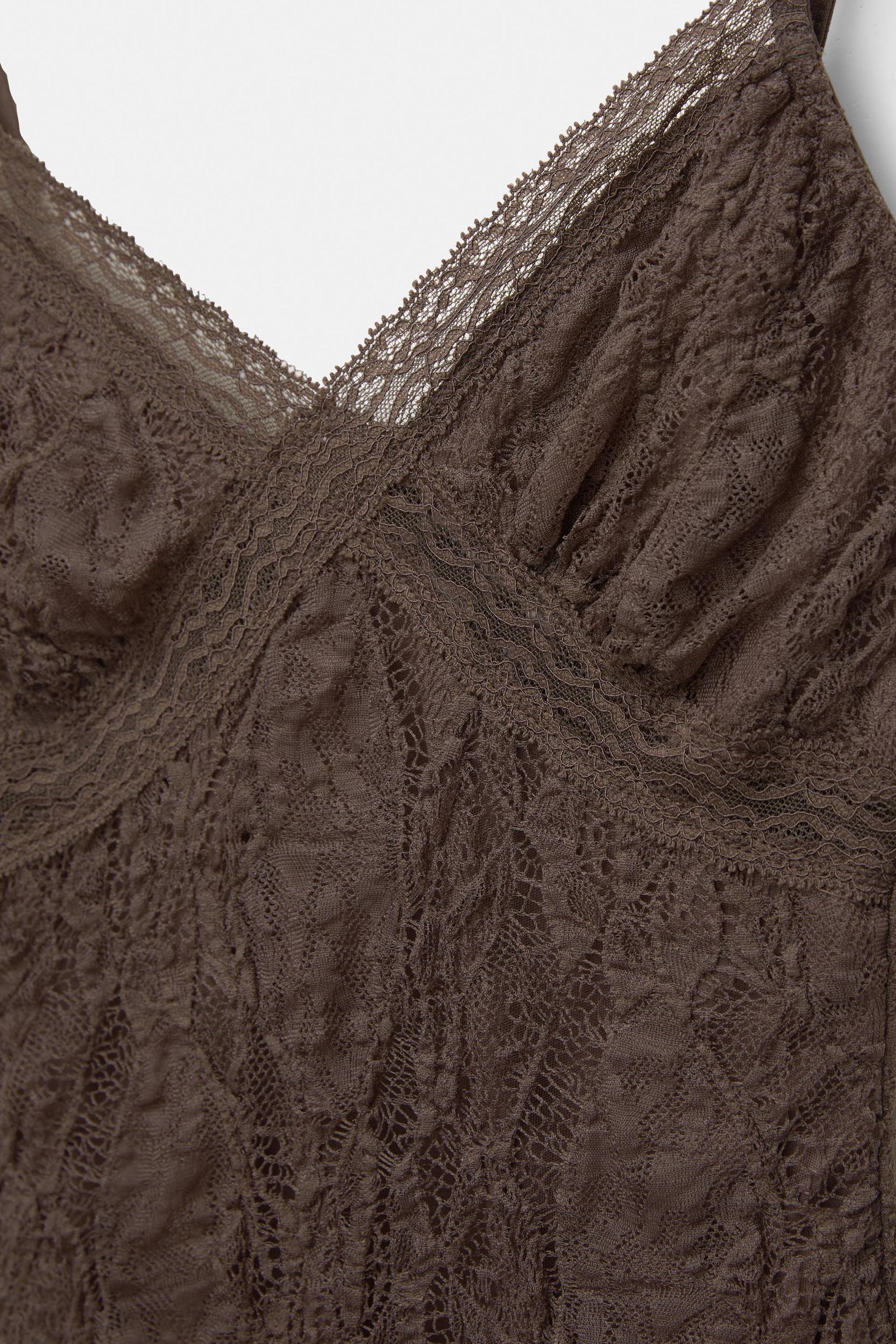 Short asymmetric lace dress Product Image