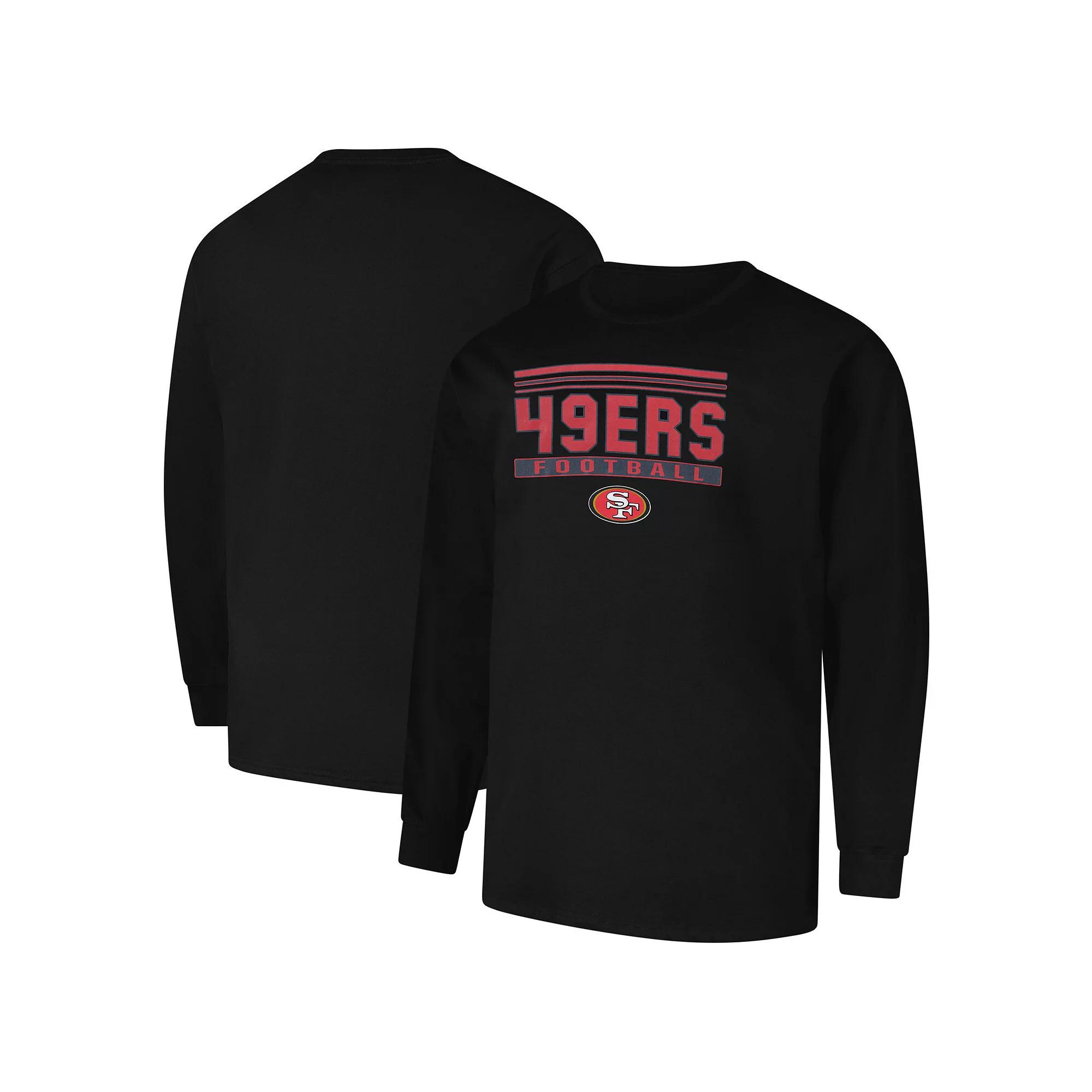Men's Profile Black San Francisco 49ers Big & Tall Pop Long Sleeve T-Shirt,  Product Image