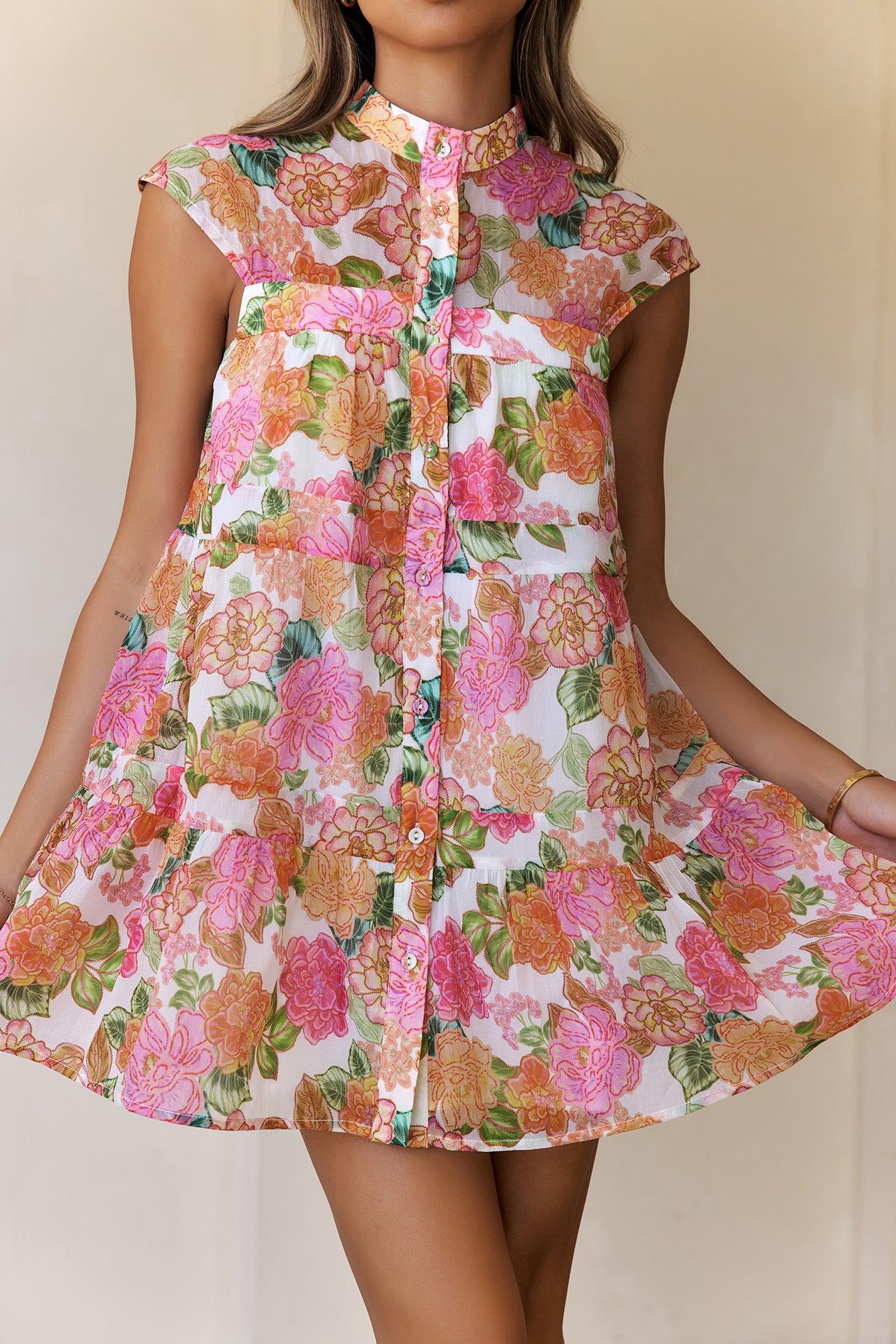 Elegance In London Babydoll Mini Dress Print Product Image