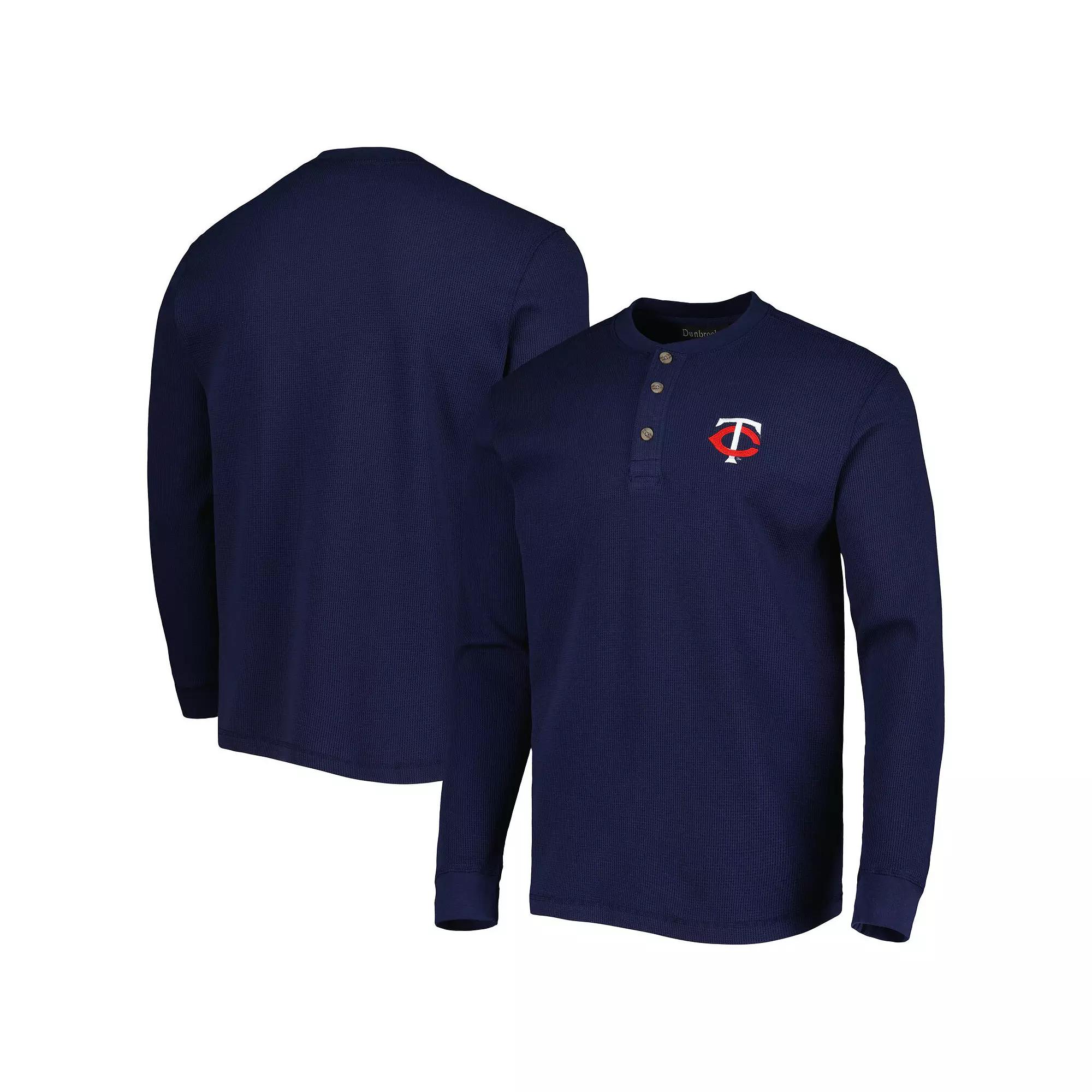 Men's Dunbrooke Minnesota Twins Navy Maverick Long Sleeve T-Shirt, Size: Medium, Blue Product Image