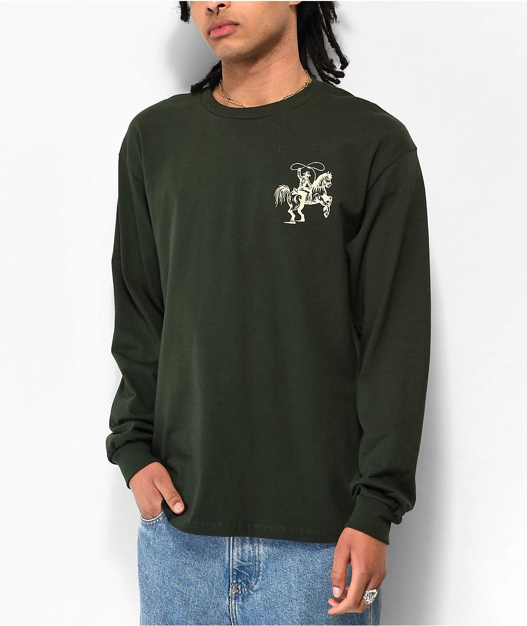 Dravus Supply Co. Dark Green Long Sleeve T-Shirt Product Image
