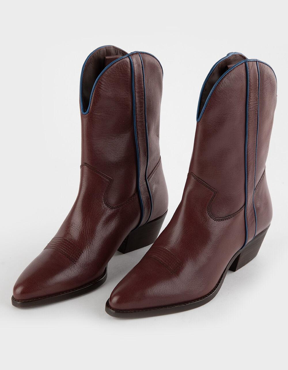 FREE PEOPLE Borderline Womens Western Boots - BURGUNDY Product Image