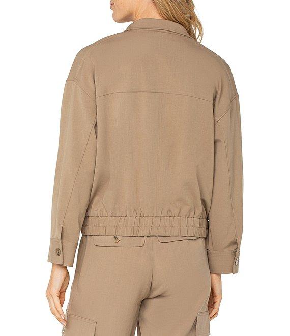 Liverpool Los Angeles Textured Stretch Cinched Hem Utility Jacket Product Image
