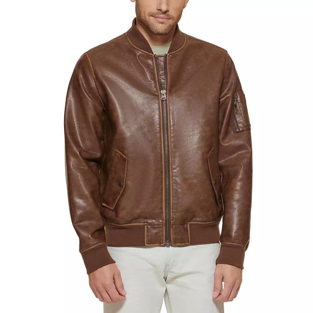 Men's Levi's® Faux Leather Flight Bomber Jacket,  Product Image