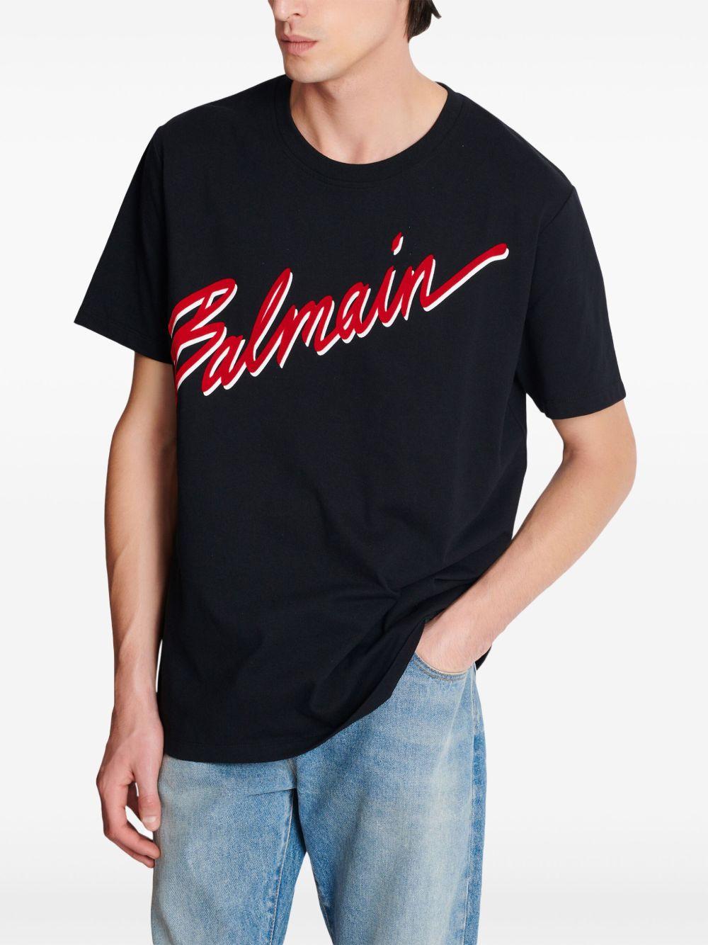 flocked-logo t-shirt Product Image