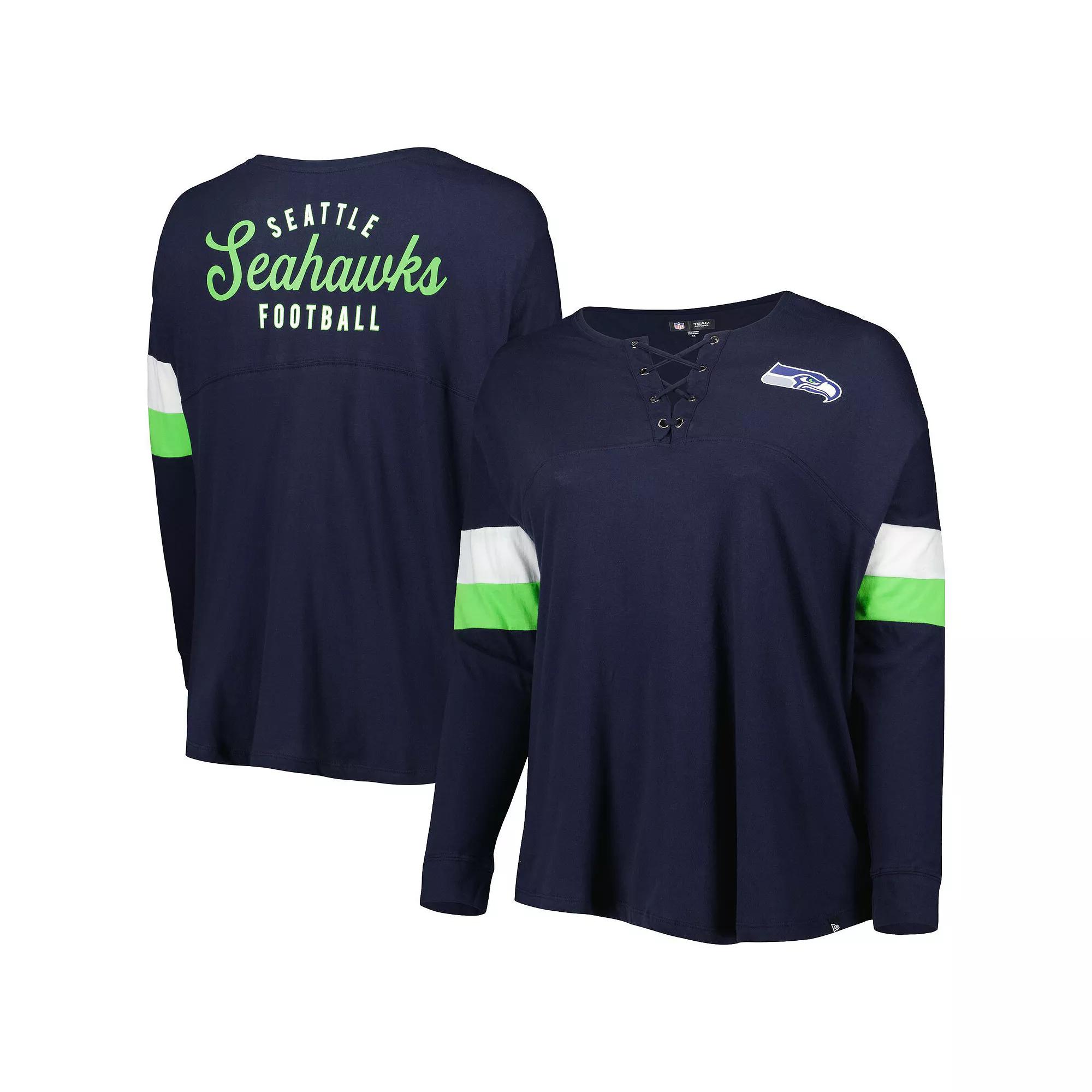 Women's New Era Navy Seattle Seahawks Plus  Product Image