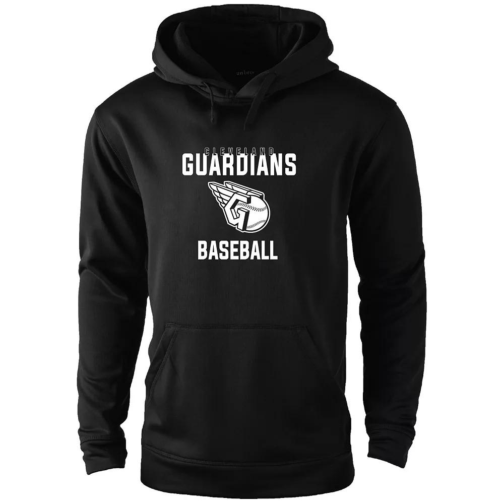 Men's Dunbrooke Black Cleveland Guardians Champion Pullover Hoodie, Size: Small, Grd Black Product Image