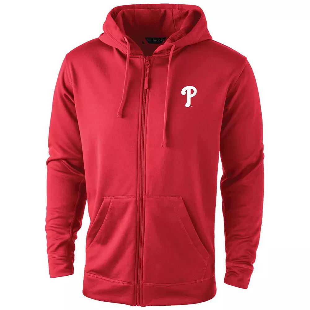 Men's Dunbrooke Red Philadelphia Phillies Trophy Full-Zip Hoodie,  Product Image