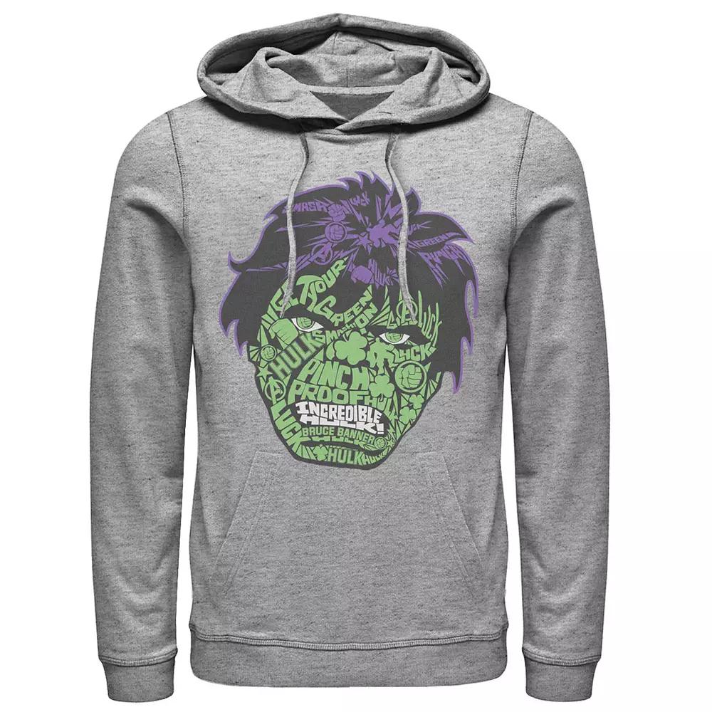 Men's Marvel Hulk St. Patty's Head Build Up Fill Hoodie,  Product Image