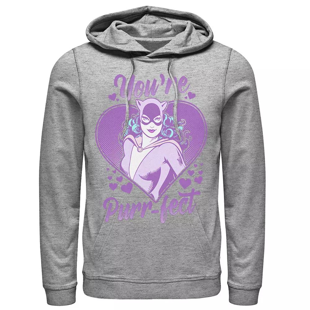 Men's DC Comics Valentine's Day Catwoman You're Purr-fect Hoodie,  Product Image