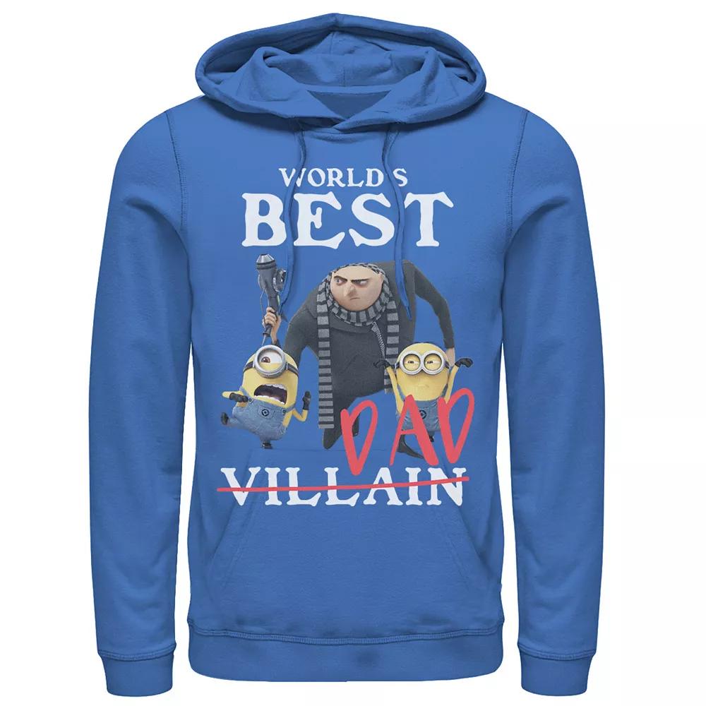 Men's Despicable Me Minions The Creature "World's Best Dad" Portrait Hoodie, Size: Small, Royal Product Image