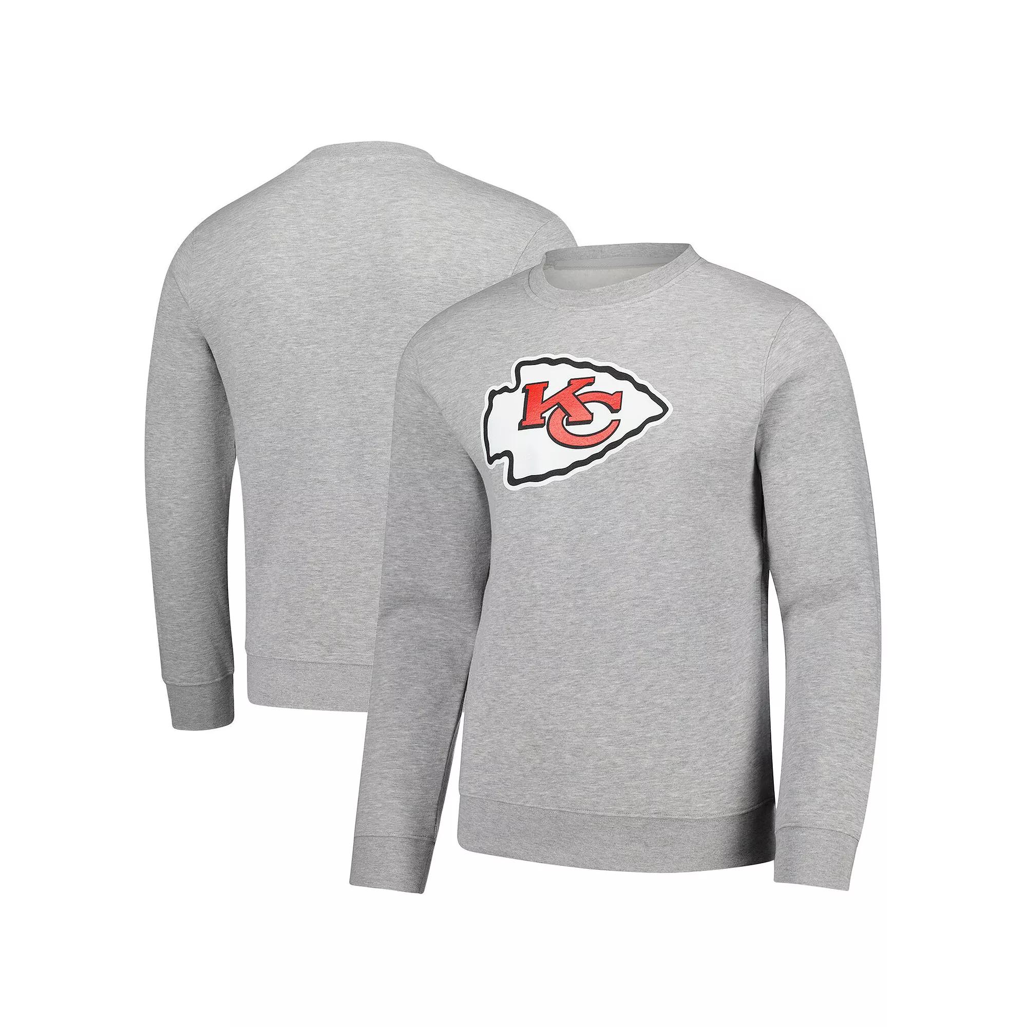 Men's Fanatics Gray Kansas City Chiefs Fleece Pullover Sweatshirt,  Product Image