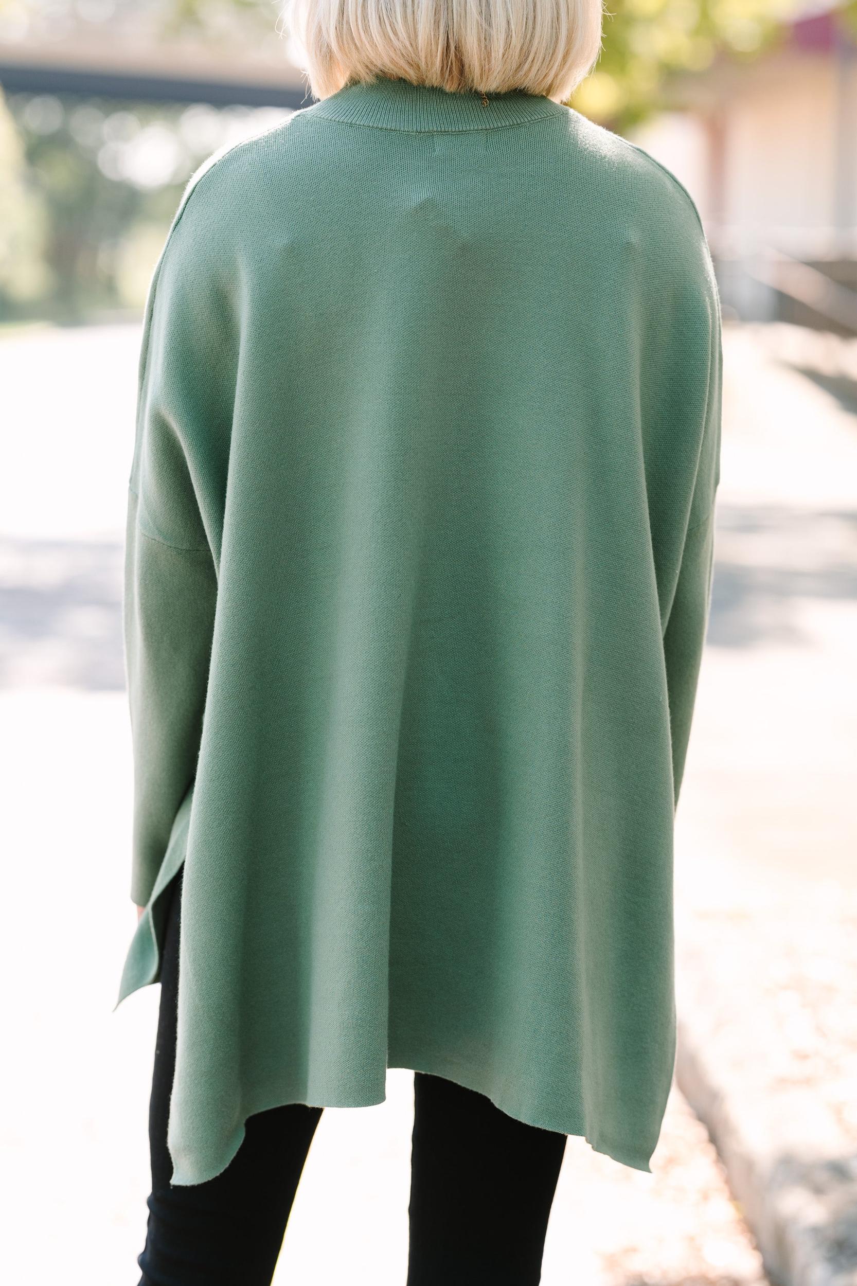 Going With You Olive Green Mock Neck Sweater Female Product Image