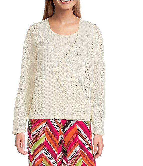 Investments Soft Separates Long Sleeve Crochet Coordinating Topper Product Image