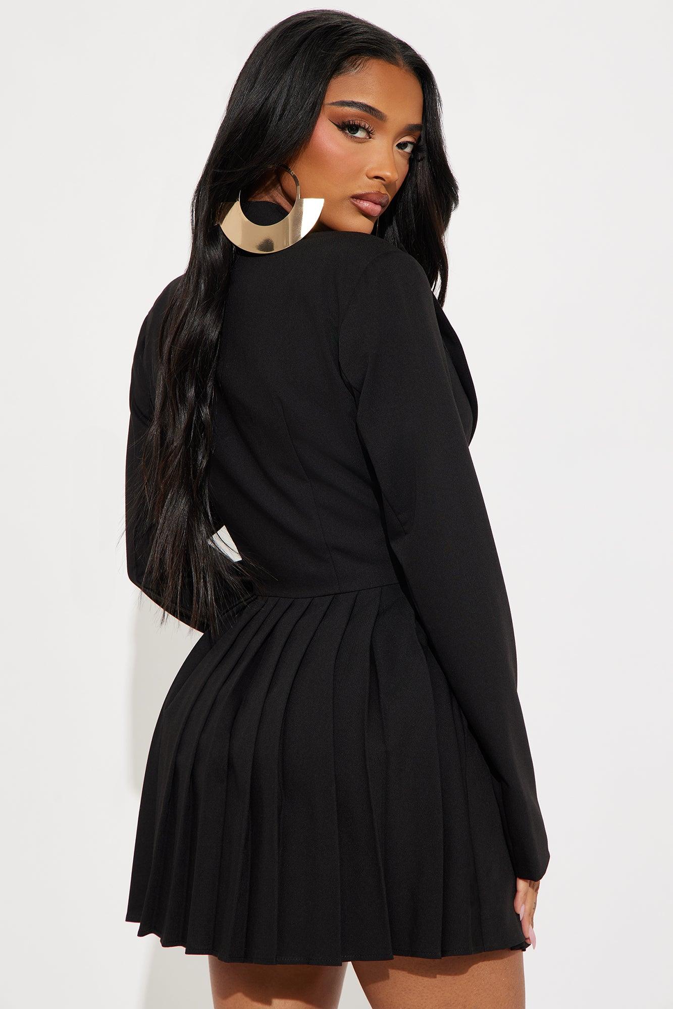 Delani Mini Blazer Dress - Black Product Image
