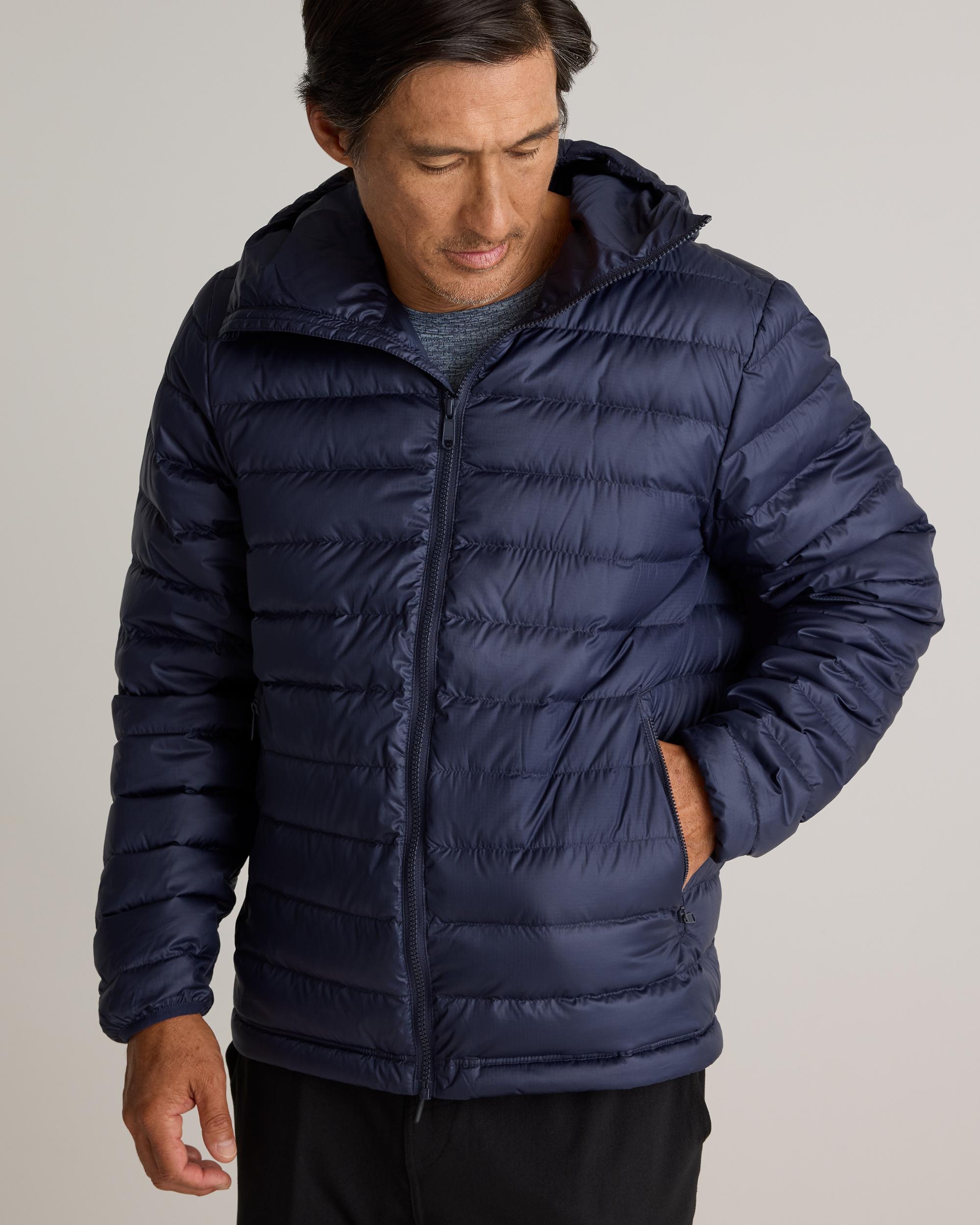 Quince | Men's Lightweight Down Packable Puffer Hooded Jacket Recycled Polyester Product Image
