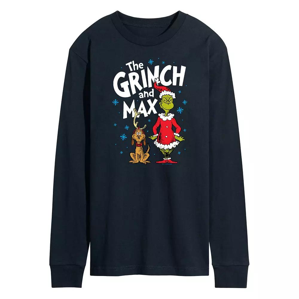 Men's Dr. Seuss The Grinch and Max Long Sleeve Tee,  Product Image