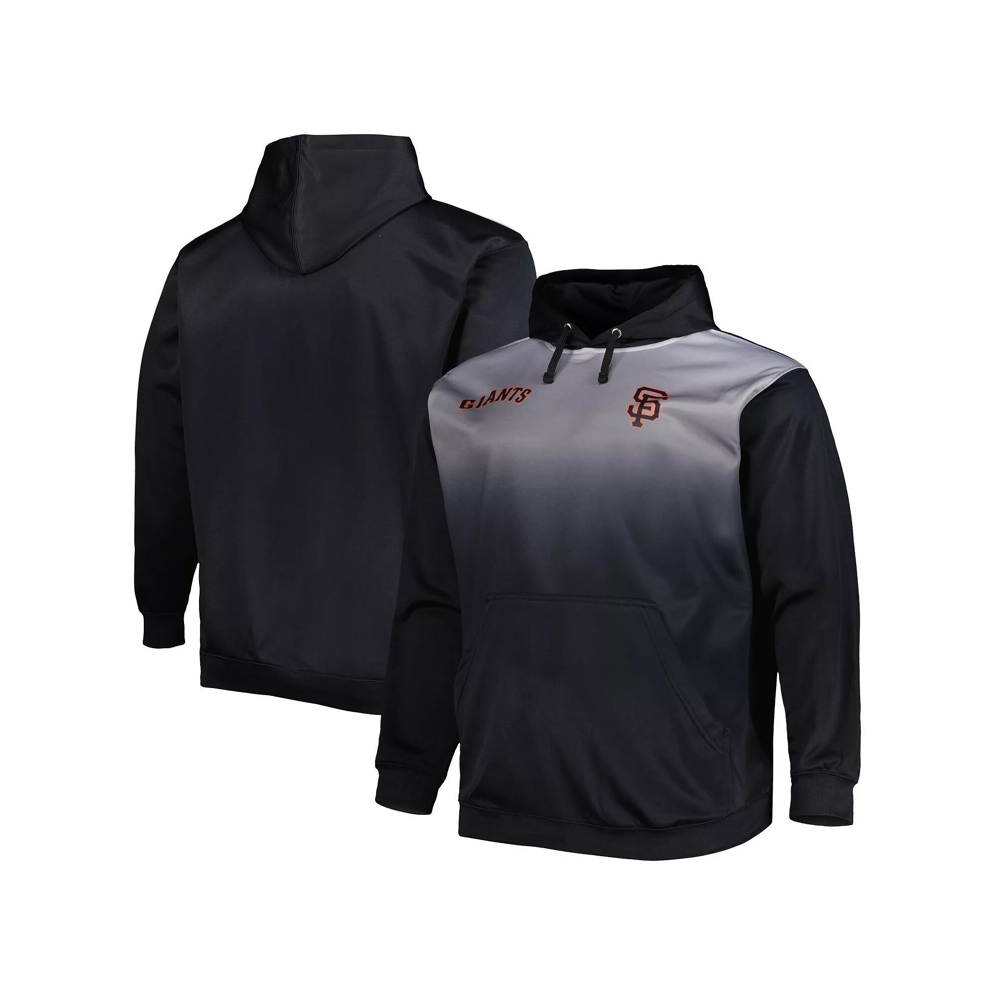 Men's Black San Francisco Giants Fade Sublimated Fleece Pullover Hoodie, Size: 3XLT Product Image