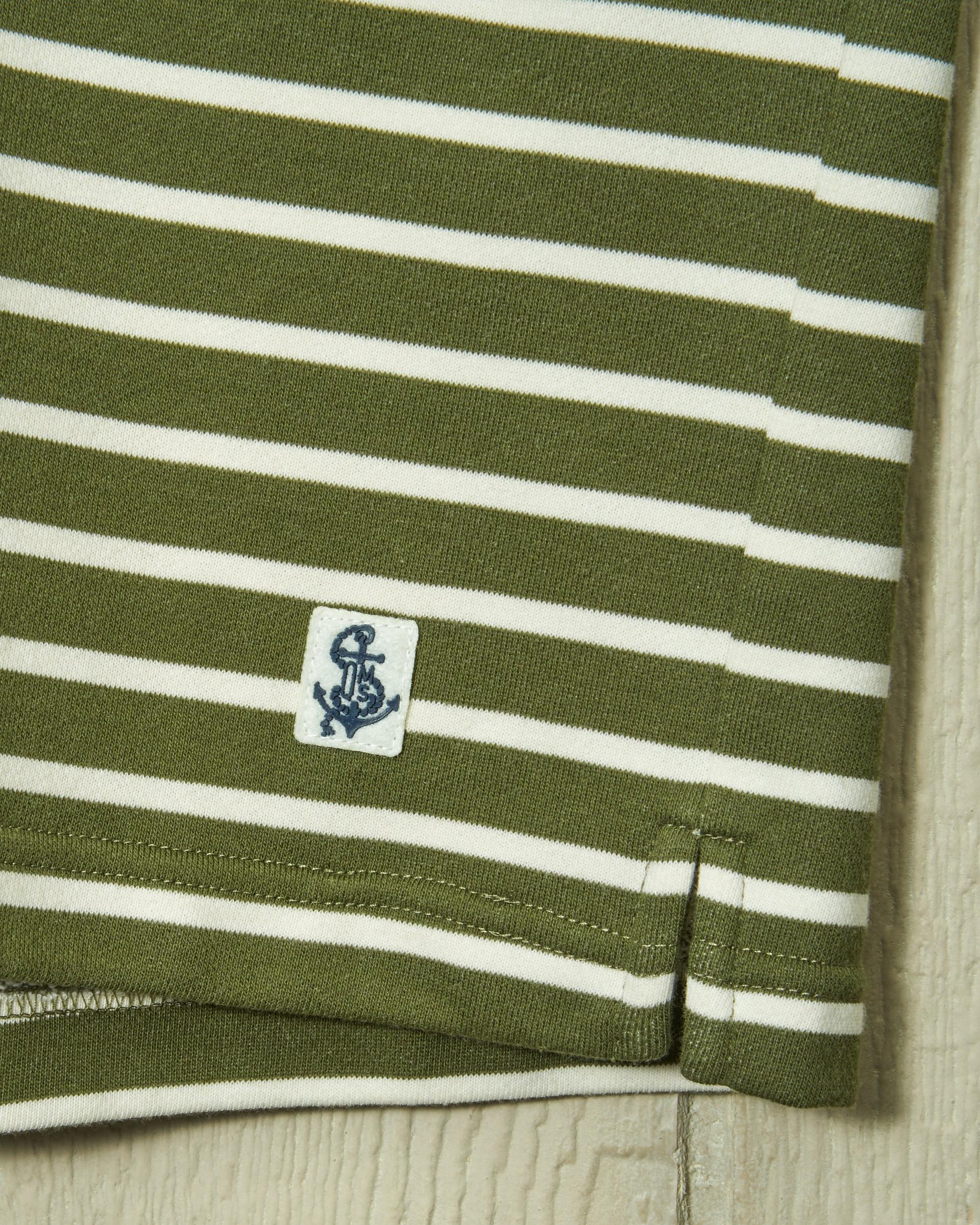 Acadia Polo in Olive/Cream Loopback Terry Product Image