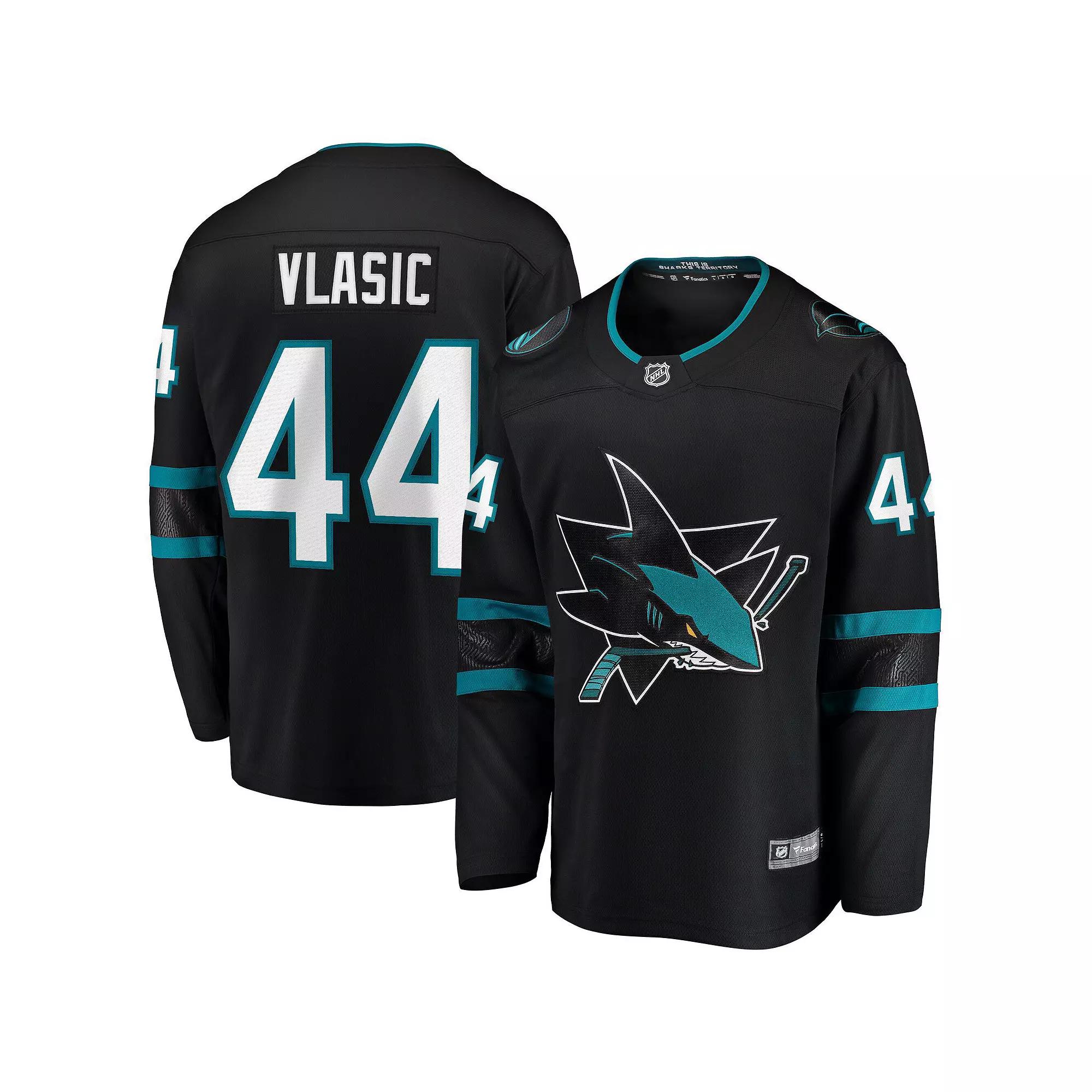 Men's Fanatics Marc-Edouard Vlasic Black San Jose Sharks Premier Breakaway Player Jersey,  Product Image