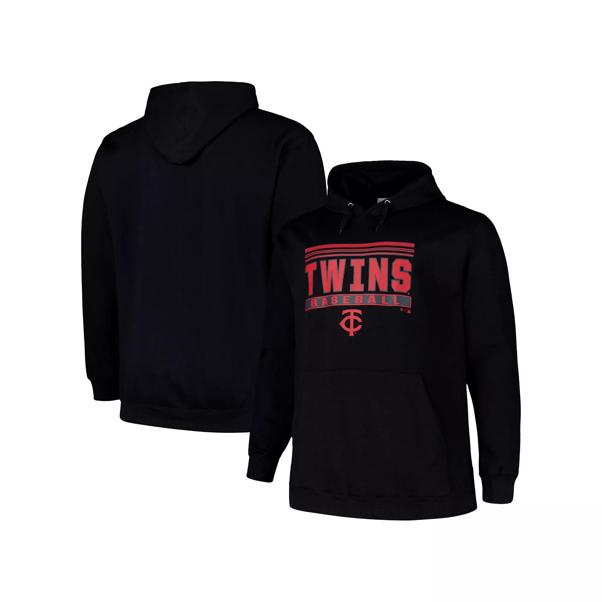Men's Black Minnesota Twins Stack Fleece Pullover Hoodie,  Product Image