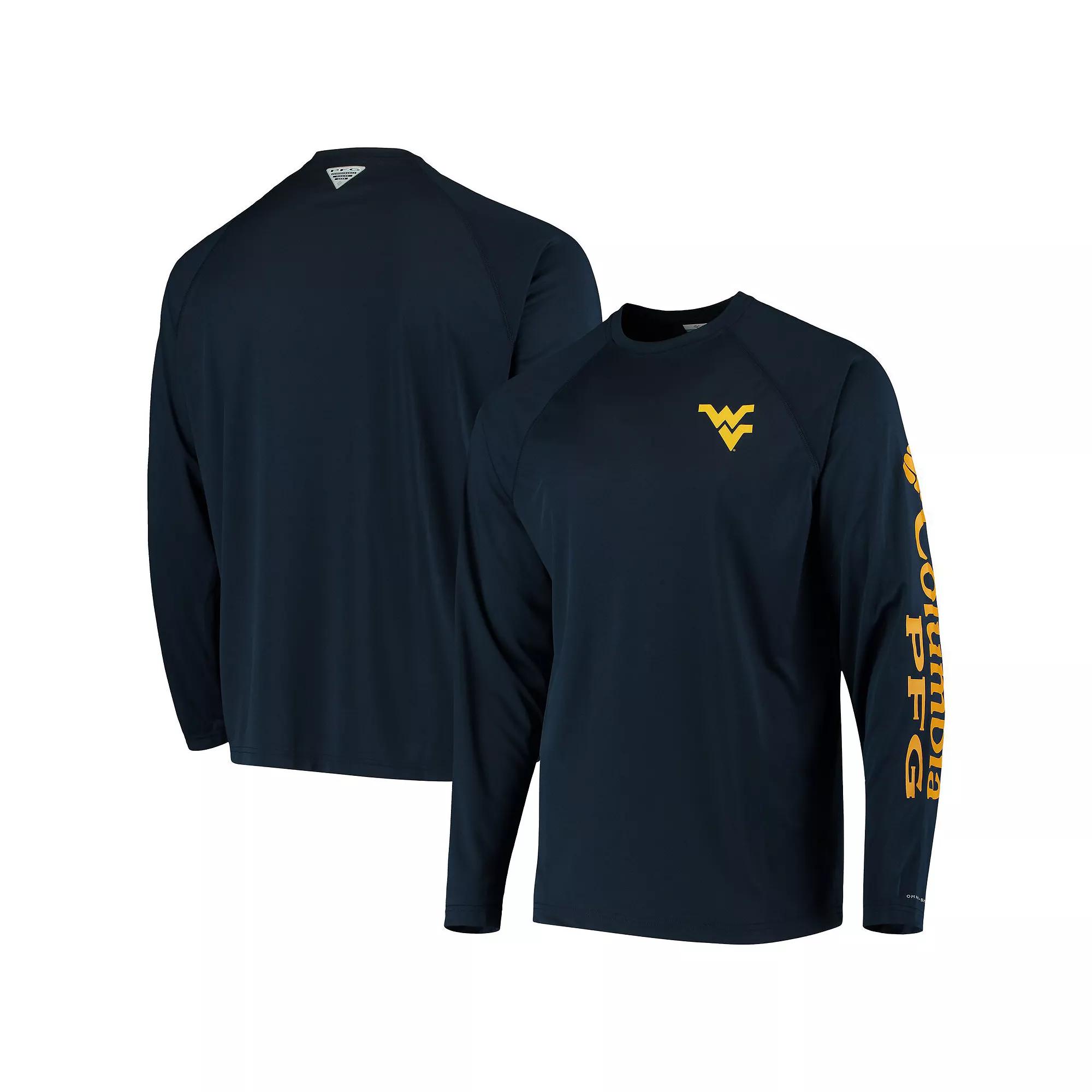 Columbia Mens Collegiate PFG Terminal Tackle Long Sleeve Shirt - West Virginia- Product Image