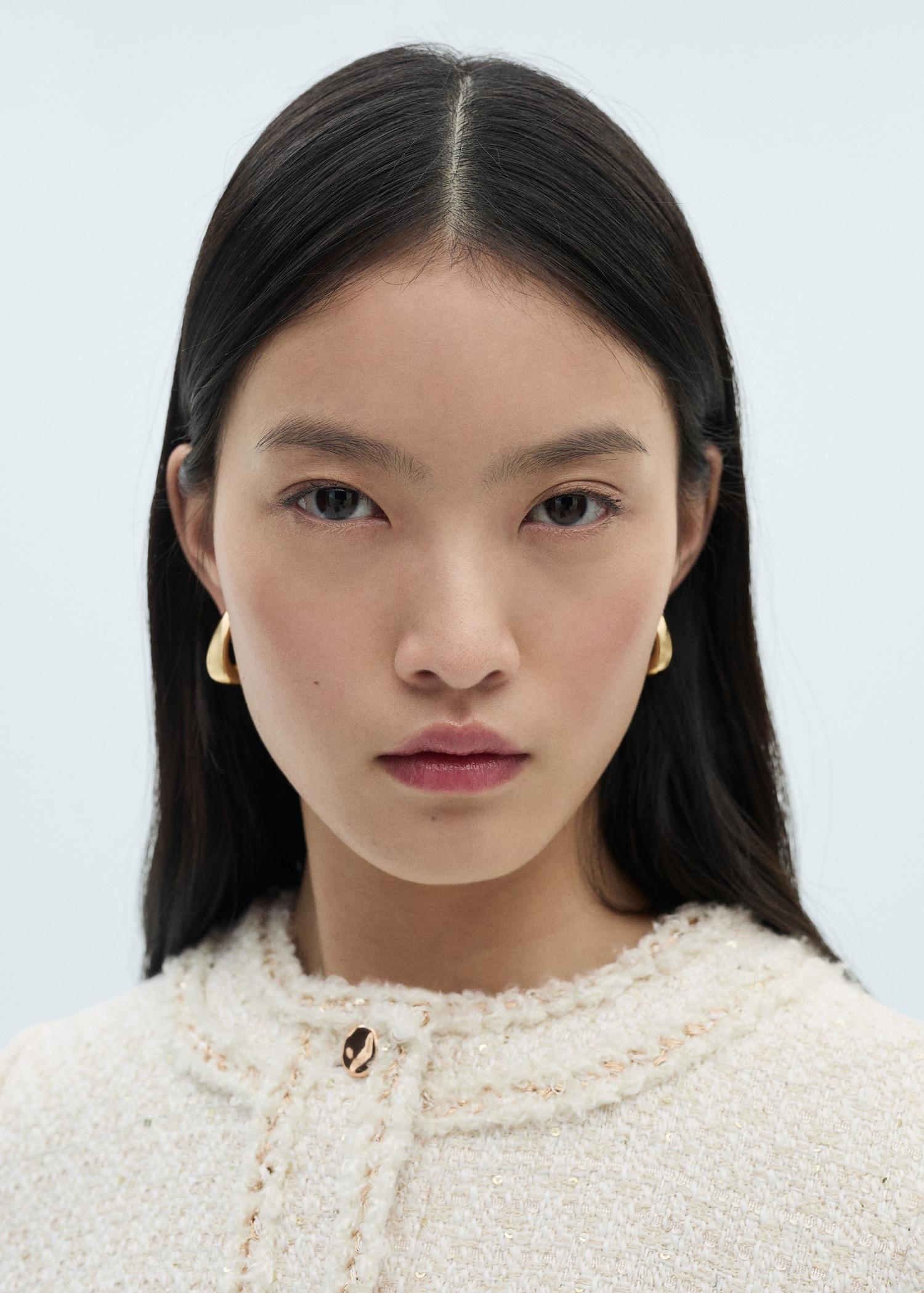 Tweed jacket with jewel buttons - Women | MANGO USA Product Image