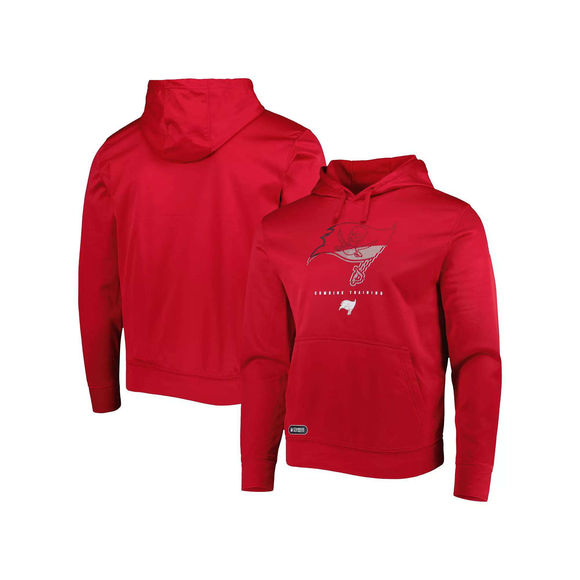 Men's New Era Red Tampa Bay Buccaneers Combine Authentic Watson Pullover Hoodie,  Product Image