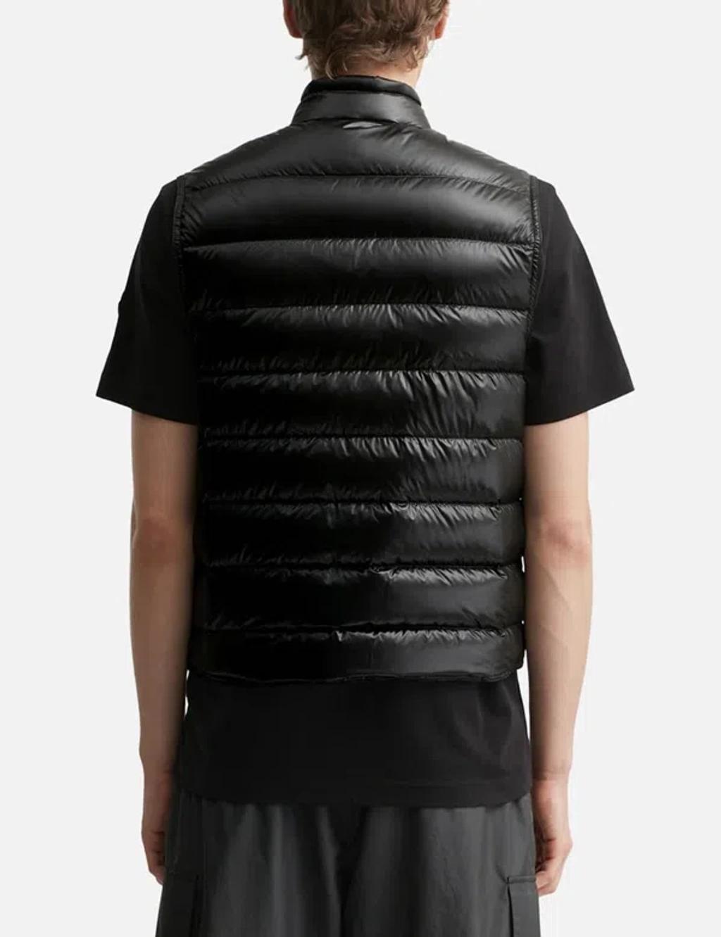 MONCLER High Collar Puffer Quilted Sleeveless Jacket In Black Product Image