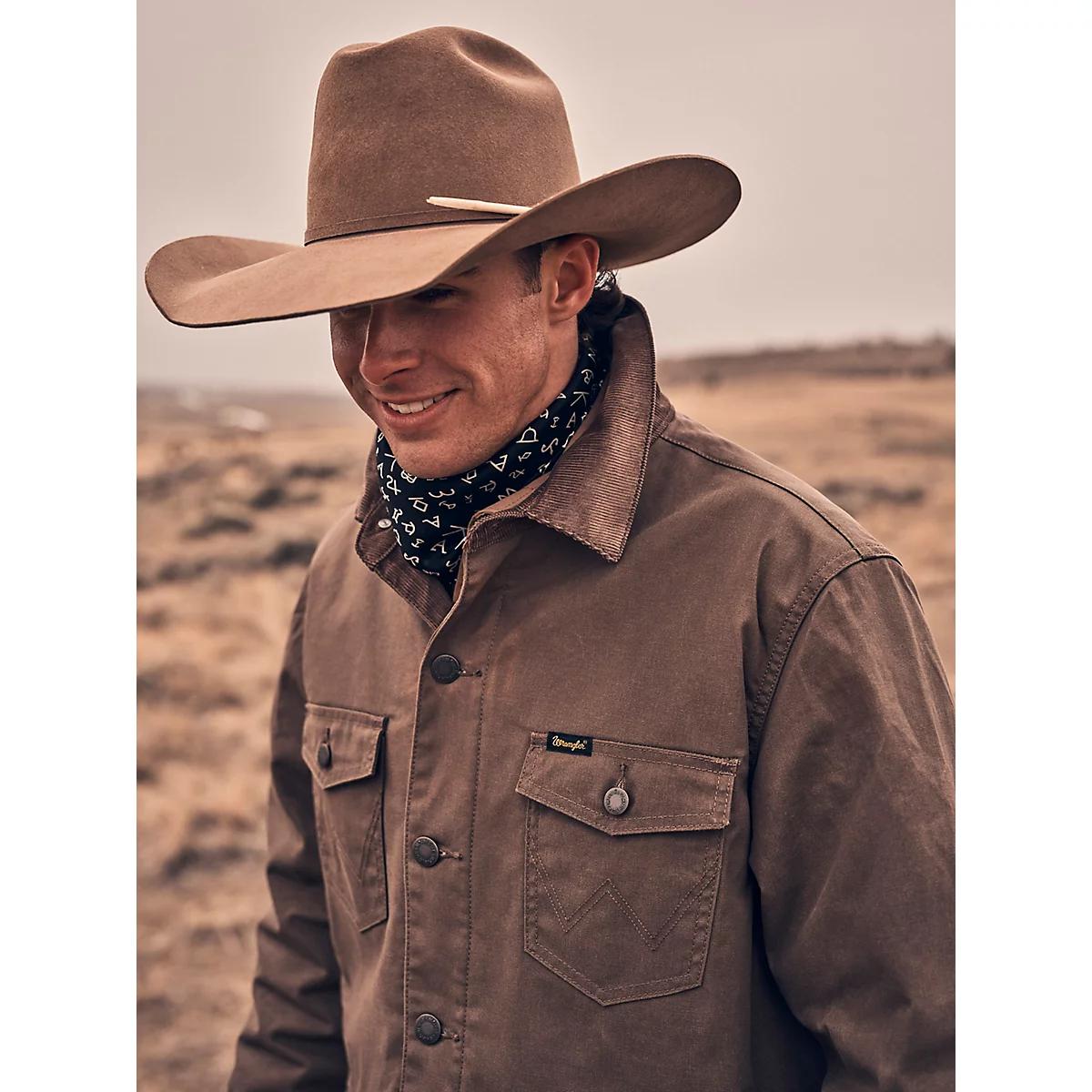 Men's Western Lined Canvas Barn Coat in Morel Product Image