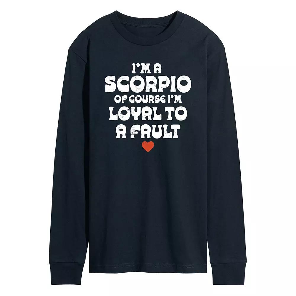 Men's I'm A Scorpio Loyal To A Fault Long Sleeve Graphic Tee,  Product Image