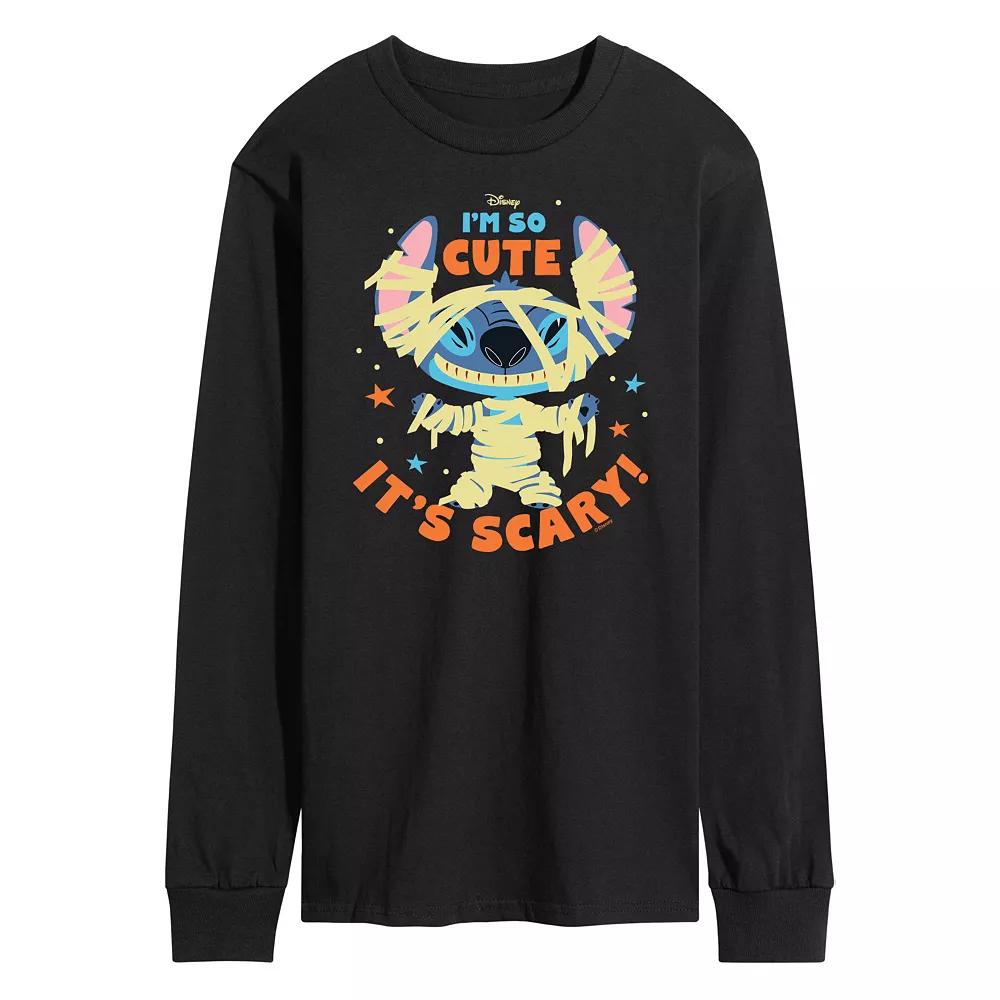 Disney's Lilo & Stitch Men's So Cute Its Scary Long Sleeve Tee,  Product Image