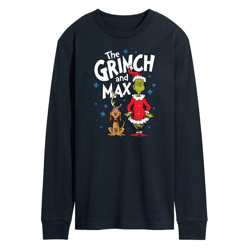 Men's Dr. Seuss The Grinch and Max Long Sleeve Tee,  Product Image