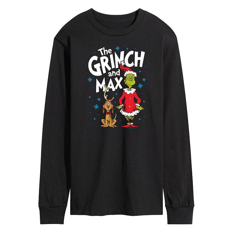 Men's Dr. Seuss The Grinch and Max Long Sleeve Tee,  Product Image