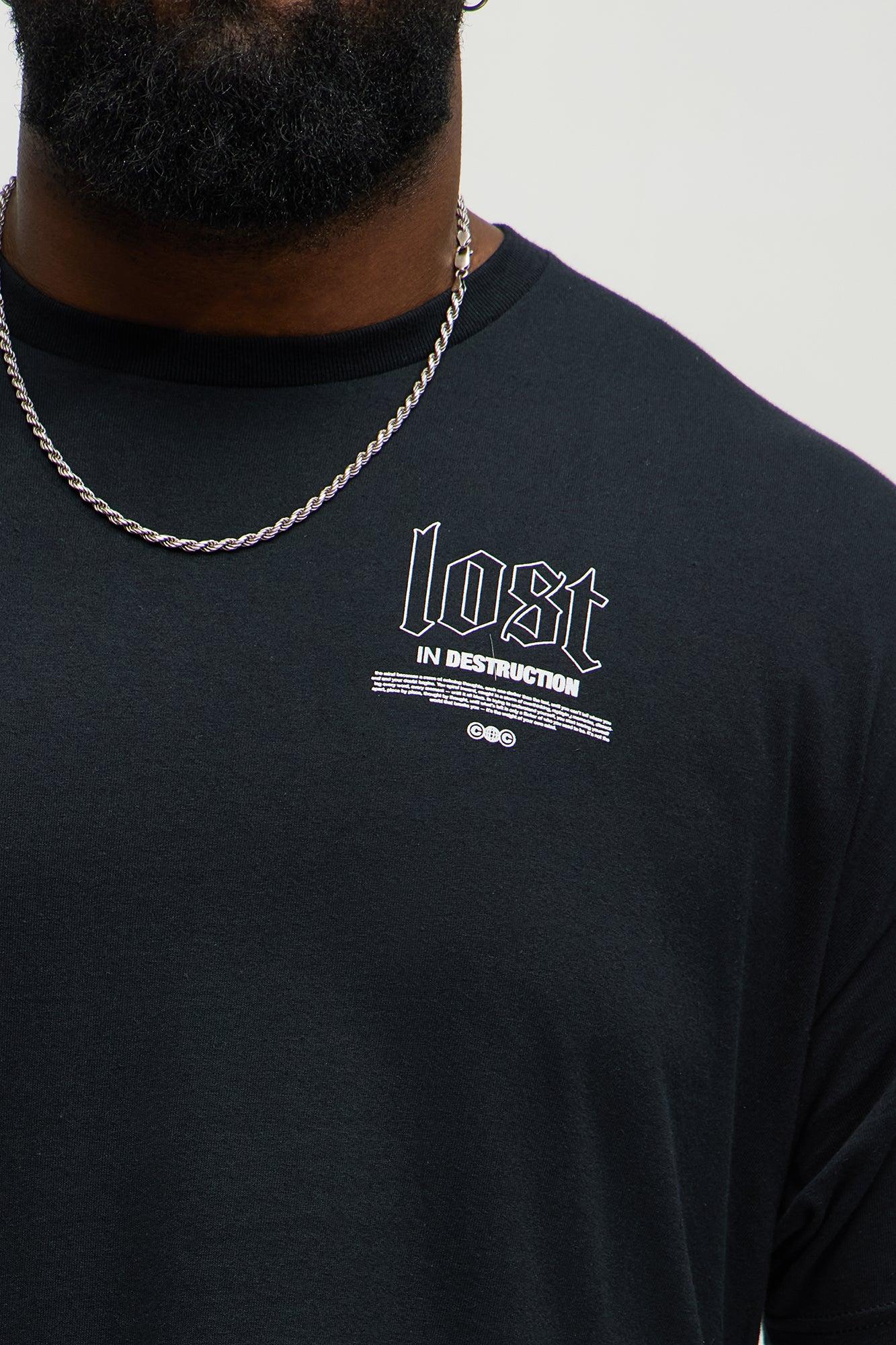 Lost In Destruction Short Sleeve Tee - Black Male Product Image