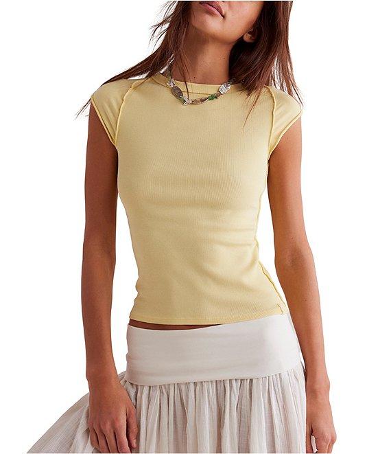 Free People Ever Had Crew Neck Short Sleeve Knit Tee Product Image