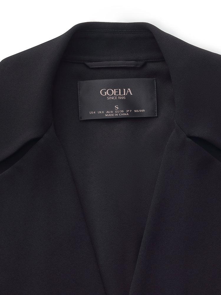 Triacetate Magnetic Button Cuffs Women Trench Coat With Belt Product Image