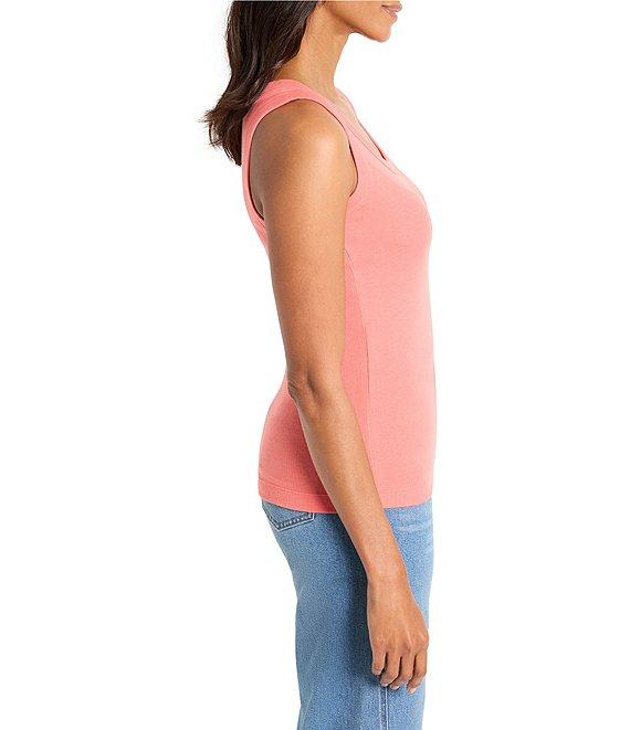 NIC + ZOE Perfect Knit Rib Scoop Neck Sleeveless Tank Product Image