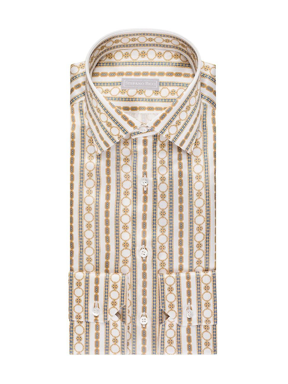 Mens Handmade Silk Dress Shirt Product Image